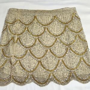 Gold Sequin Mini Skirt